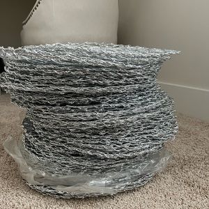 Silver Metallic String Woven Placemats